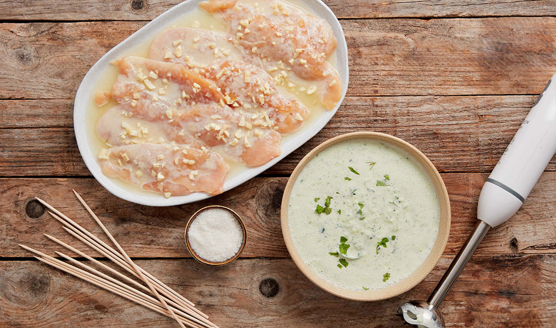 Bifes de frango com limão e curgete