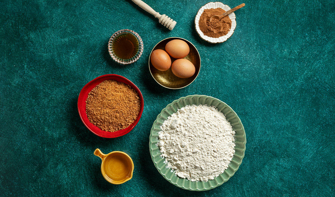 Ingredientes para bolo de mel
