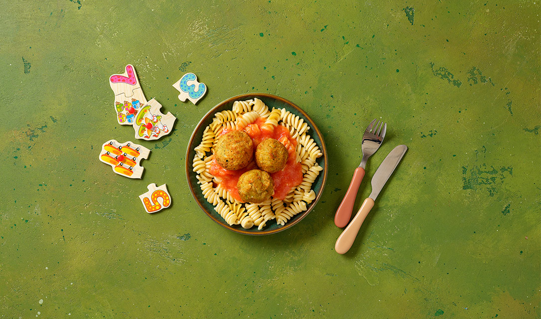 Almôndegas de curgete com massinha