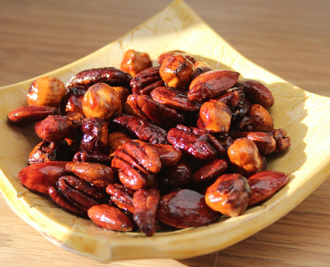 Frutos secos caramelizados