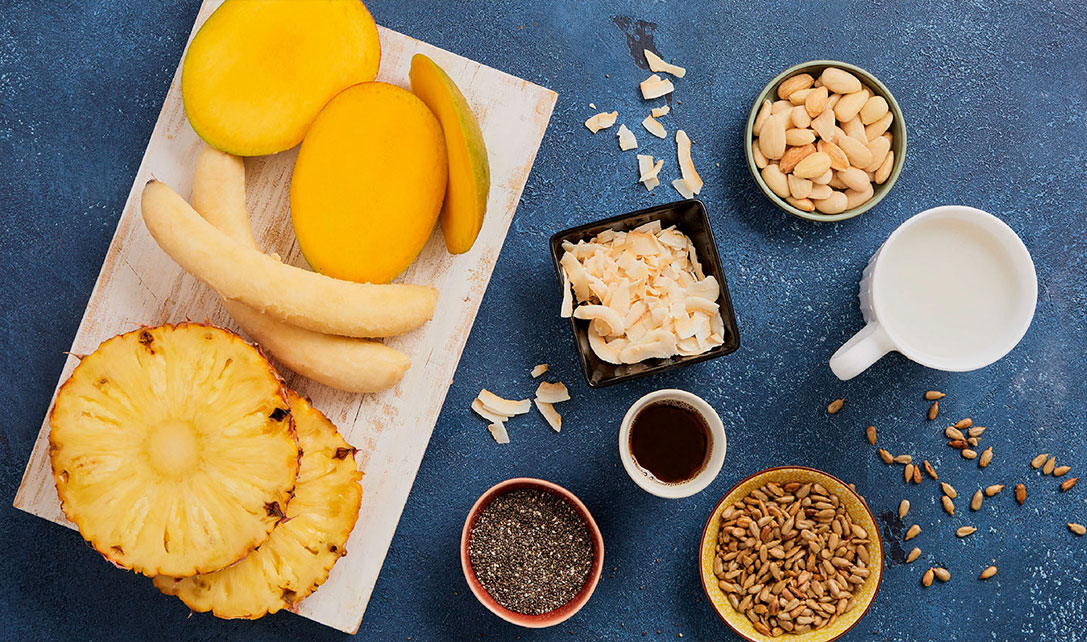 Ingredientes para bowl de frutas