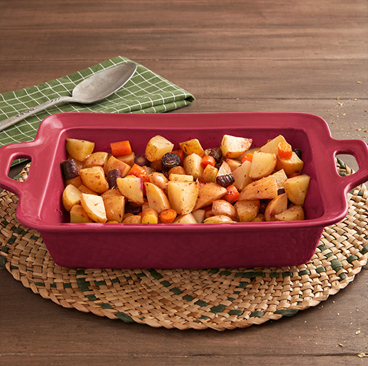 Batata Assada no Forno com Cenouras
