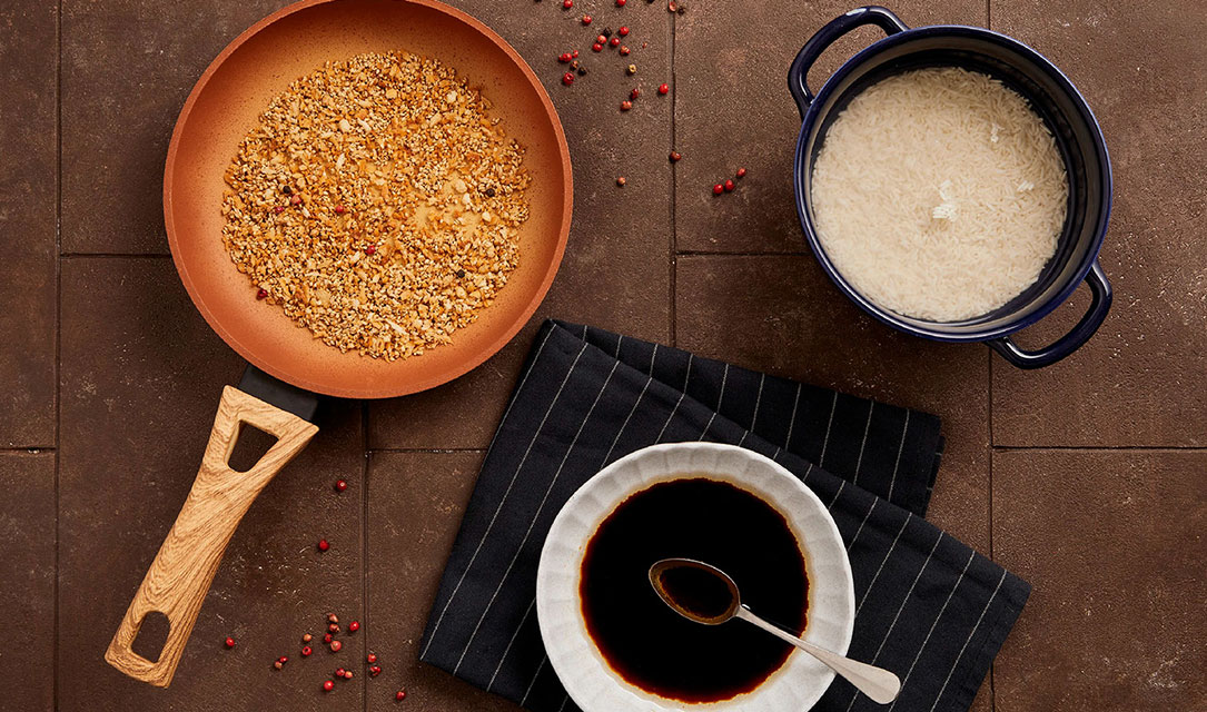 Sementes de sésamo a caramelizar