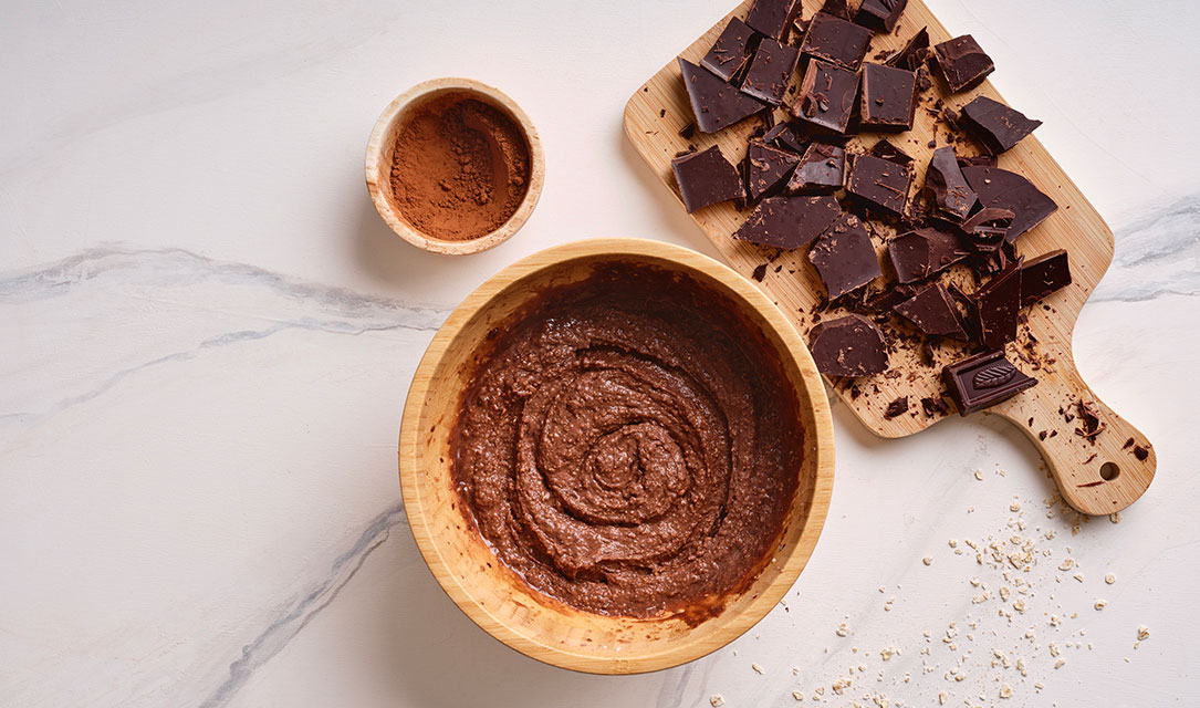 brownie de chocolate e feijão preto