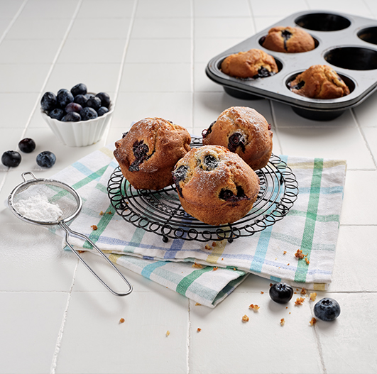 Receita de Muffins de Mirtilos