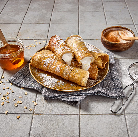 Crepes proteicos de canela