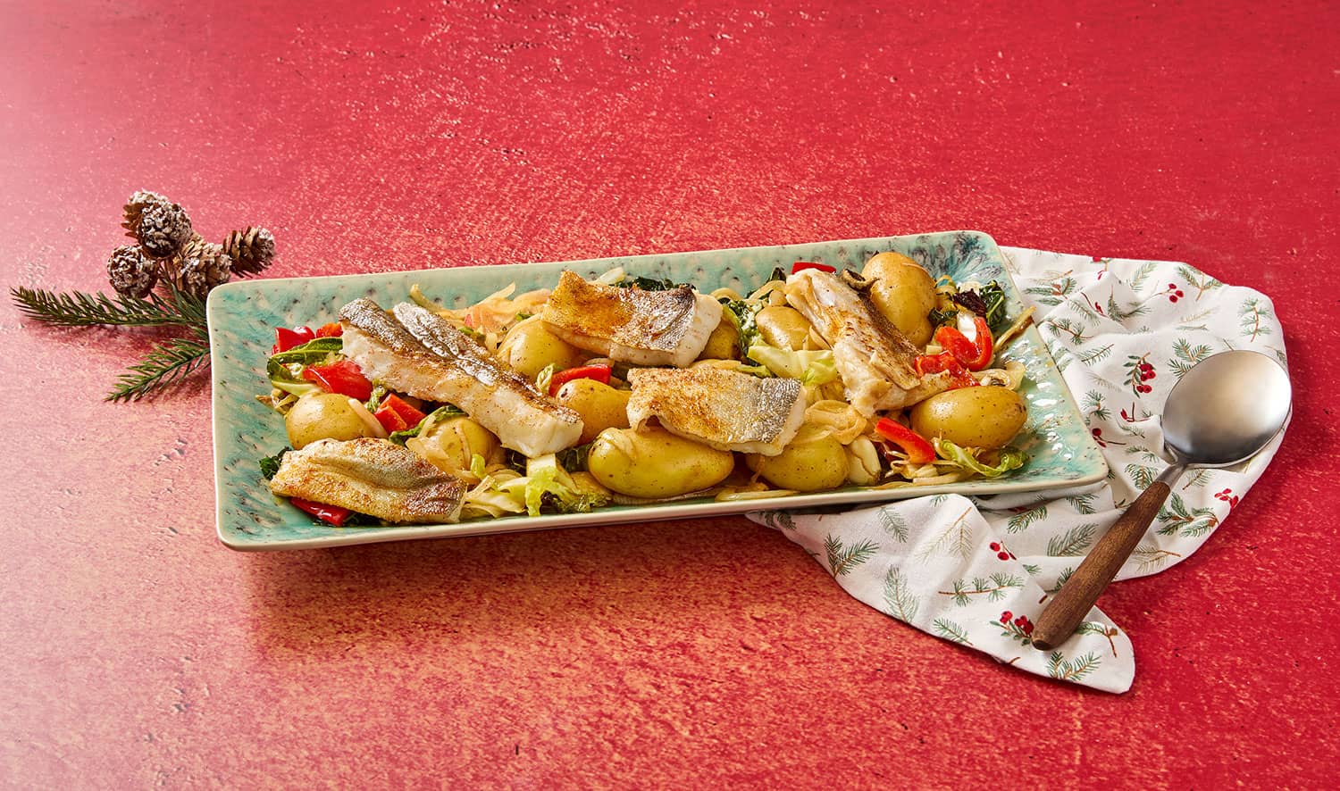 Bacalhau com couve no forno