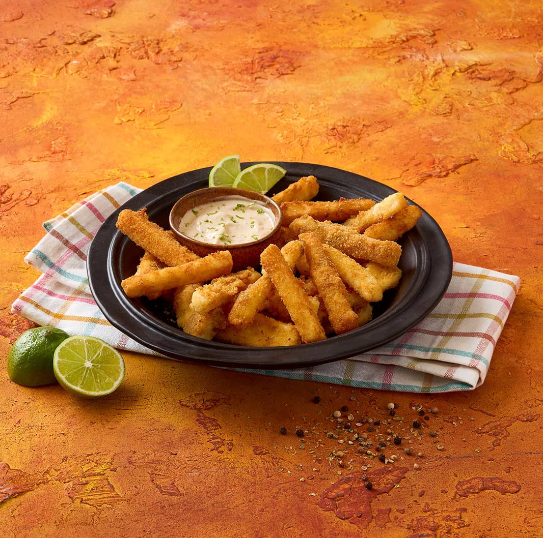 Queijo Halloumi: tiras fritas