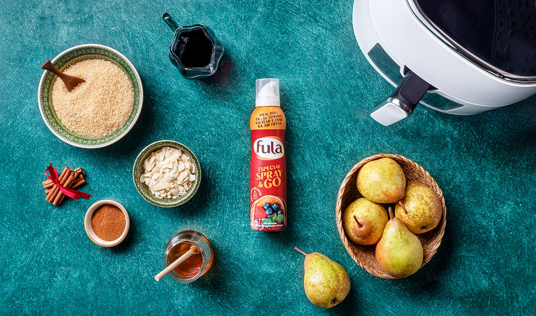 Fula - Pêras assadas na Air fryer
