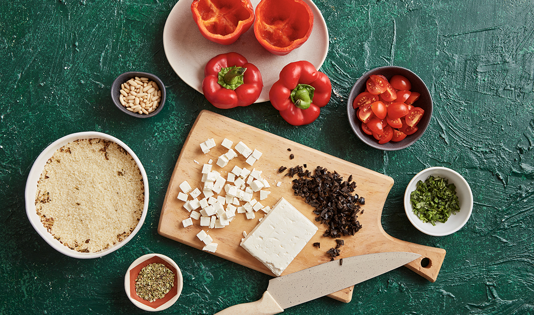 Pimentos recheados com couscous