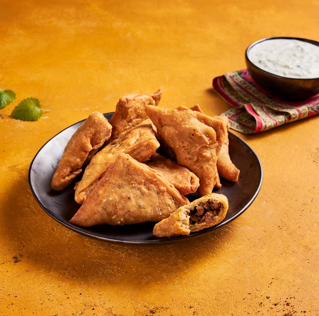 Receita de Chamuças com molho de iogurte