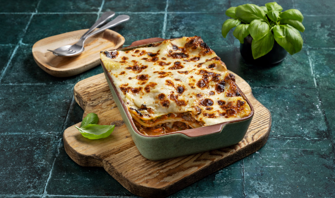Lasanha de frango com vegetais