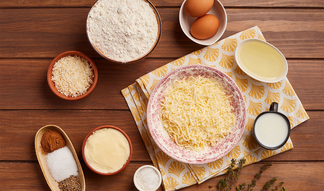 Ingredientes para receita de filhós