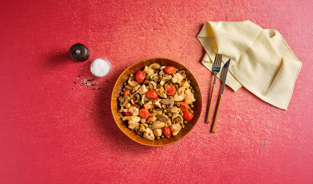 Fula - Frango com legumes na air fryer