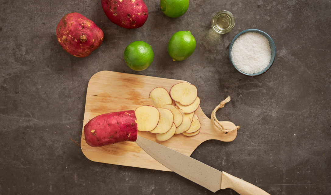 Batata doce frita com lima