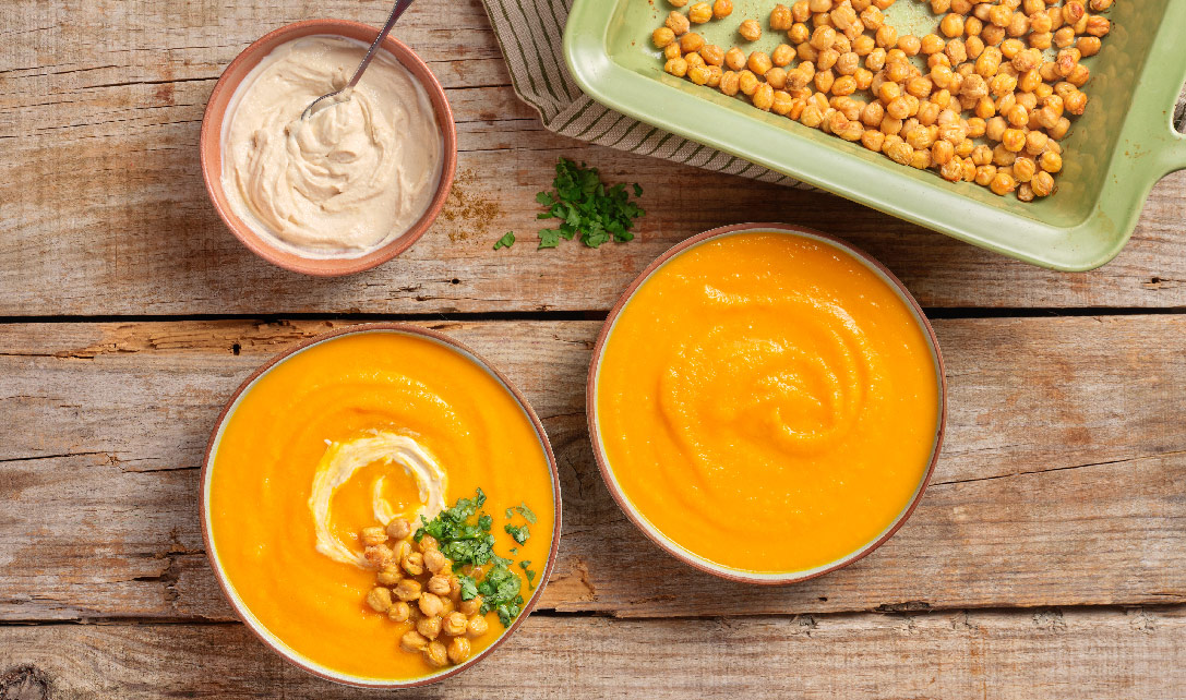 Juntar o tahini à sopa