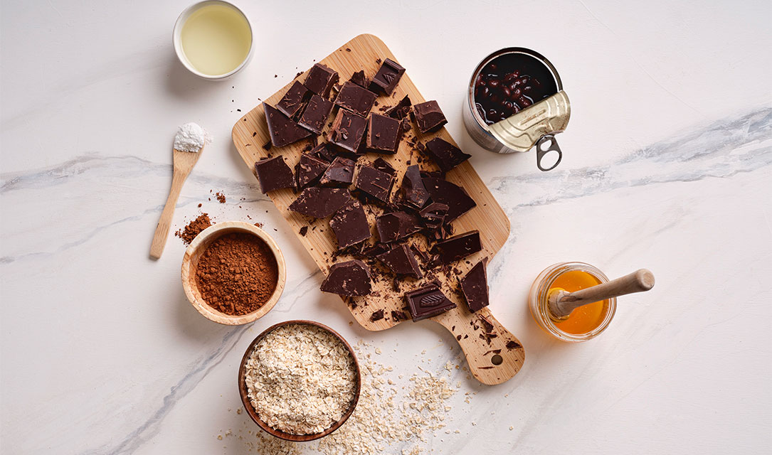 brownie de chocolate e feijão preto