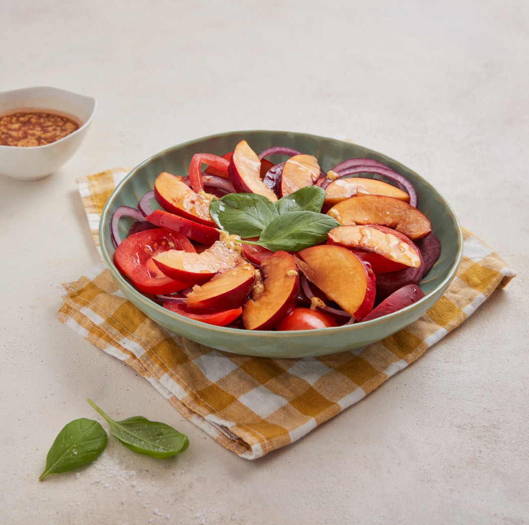 Receita de Salada de Beterraba, Tomate e Nectarina