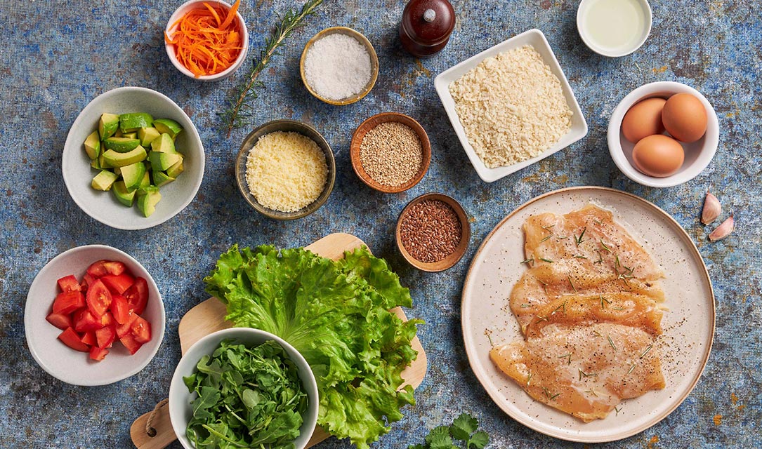 Ingredientes para fazer frango panado