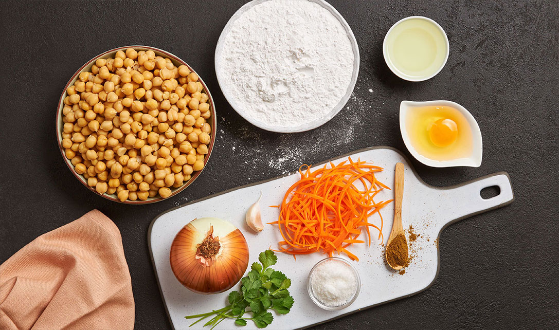 Ingredientes para fazer Pastéis de Grão