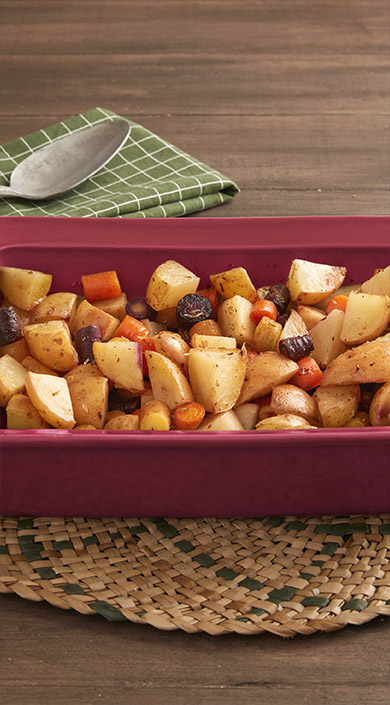 Batata Assada no Forno com Cenouras