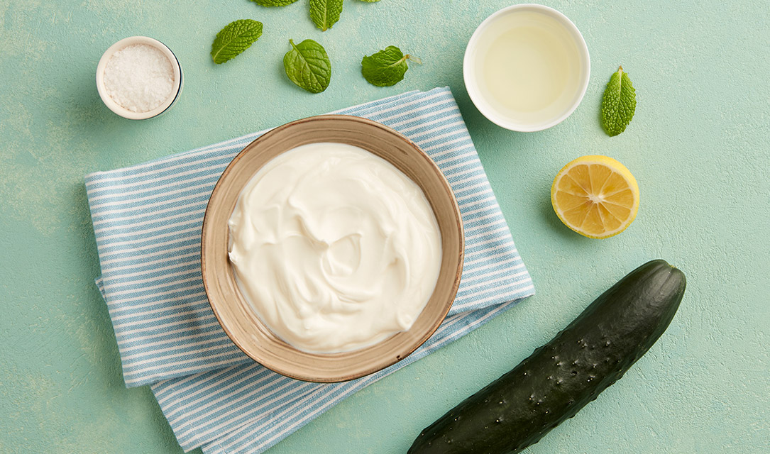 Ingredientes para molho Tzatziki