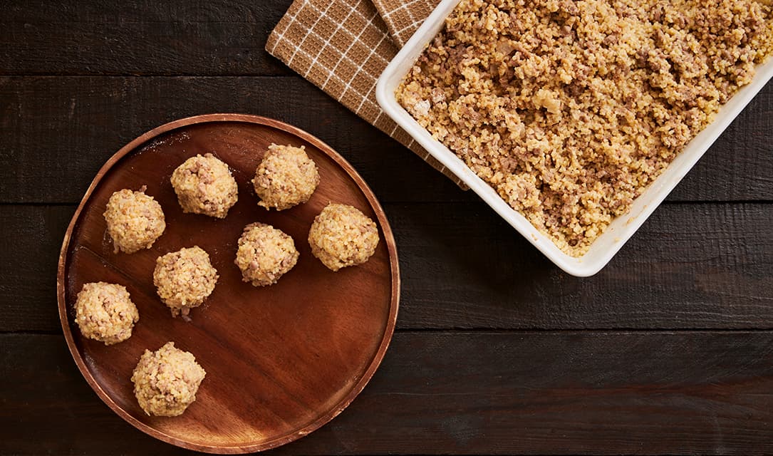 Bolinhas de massa de quibe