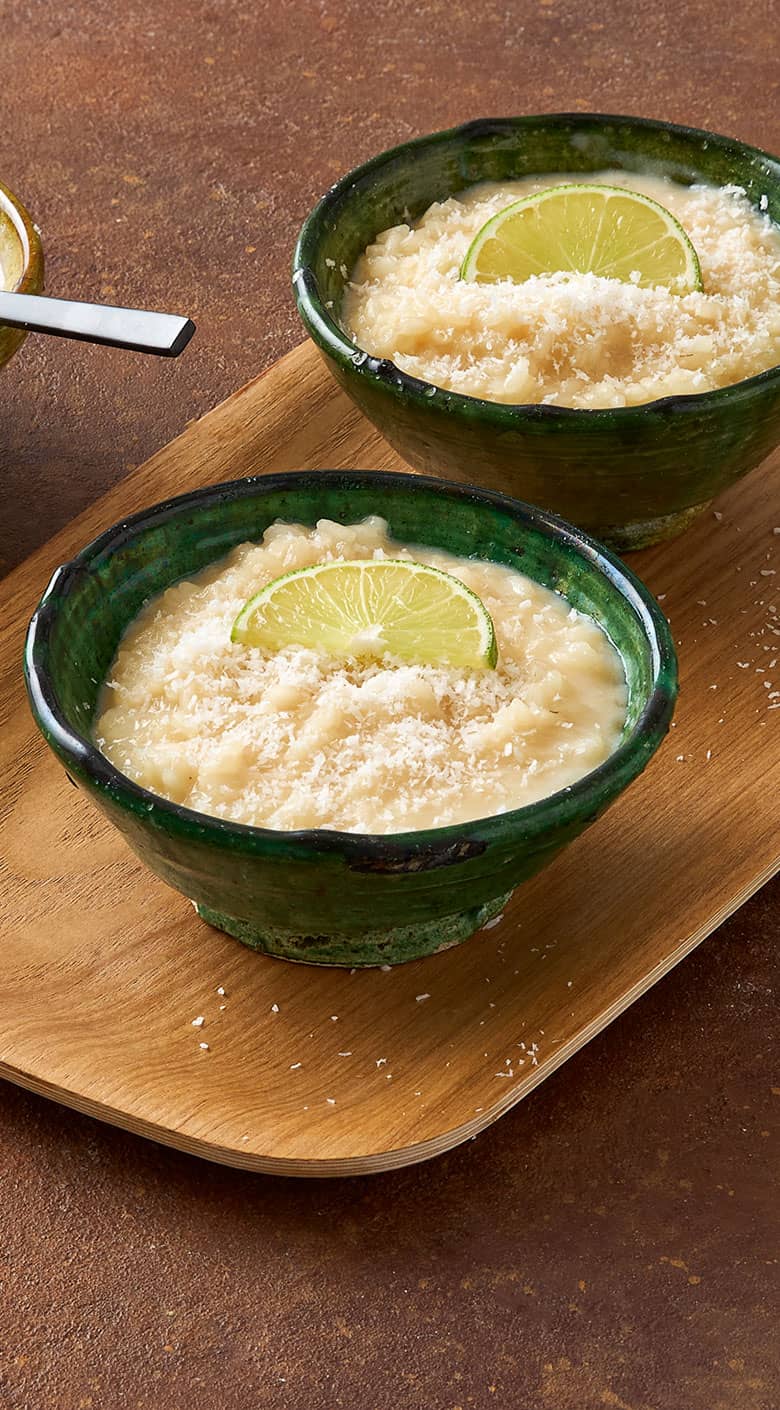Arroz doce cremoso com toque de coco