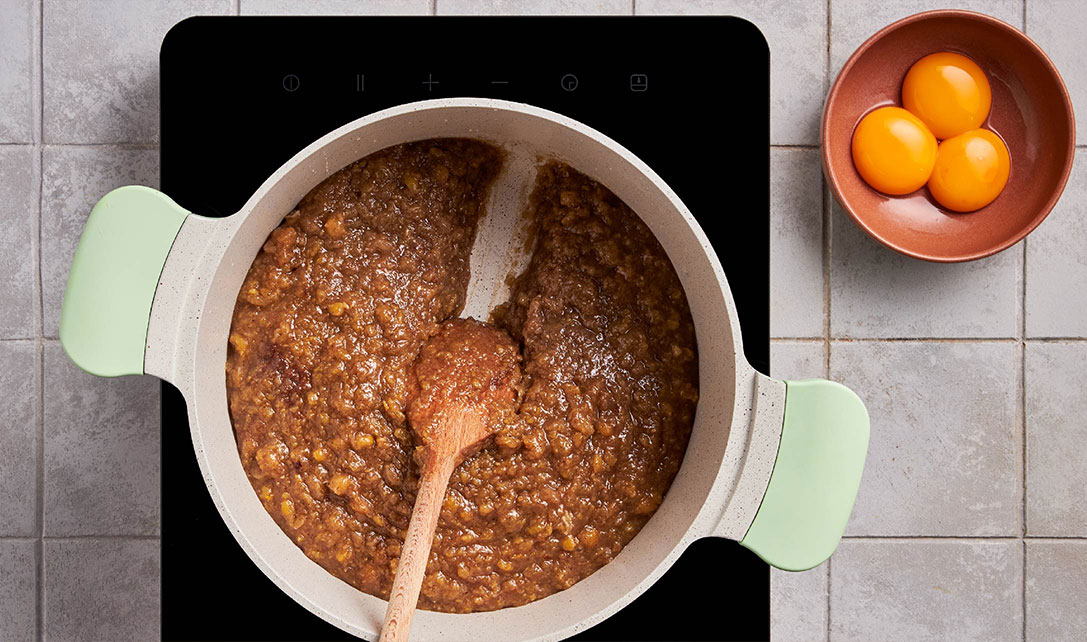 Puré de grão ao lume para receita de azevias