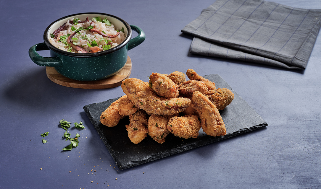 Filetes de Polvo com Arroz do Mesmo