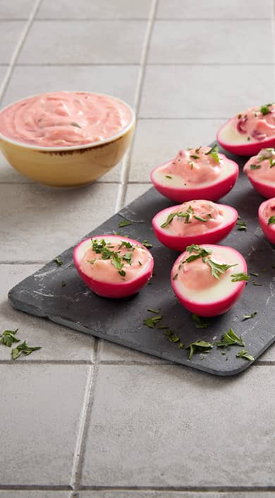 Receita de Ovos Cor de Rosa