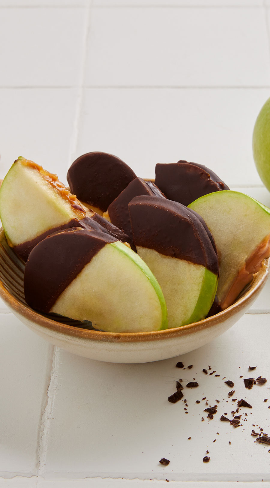 Maçã com Manteiga de Amendoim e Chocolate