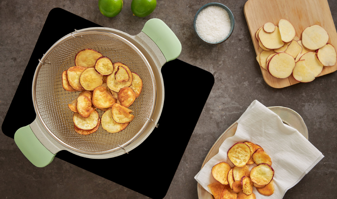 Batata doce frita em óleo Fula