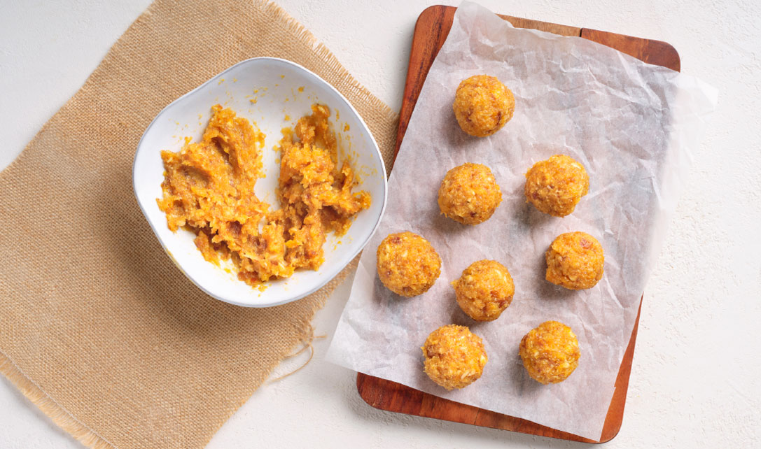Bolas de massa para fazer energy balls