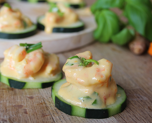 Canapés de camarão