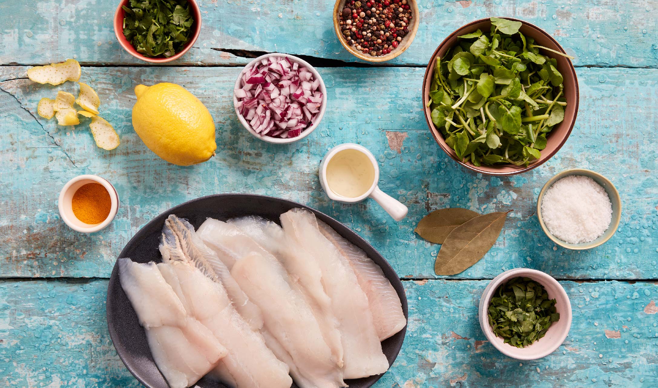 Filetes de Pampo Aromáticos com Agriões Salteados