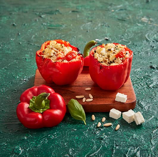 Receita de Pimentos recheados com couscous