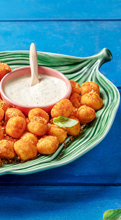 Gnocchis na Air fryer com molho de alho