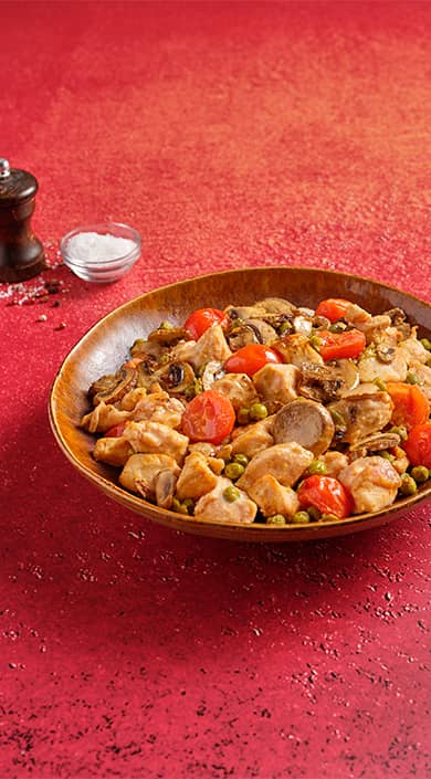Frango com legumes na air fryer