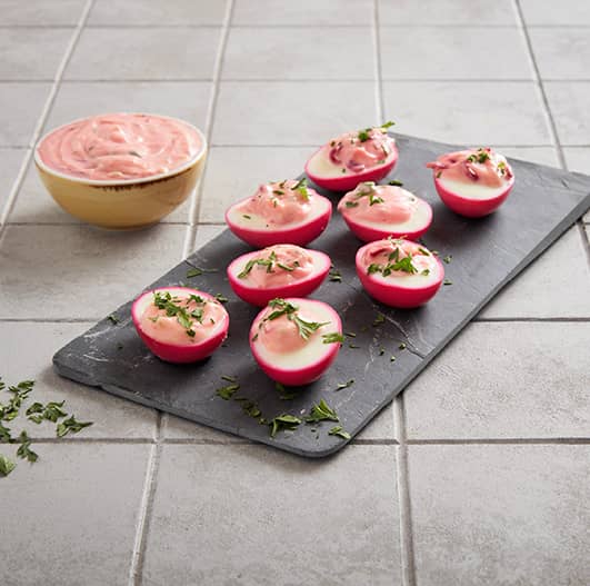 Receita de Ovos Cor de Rosa