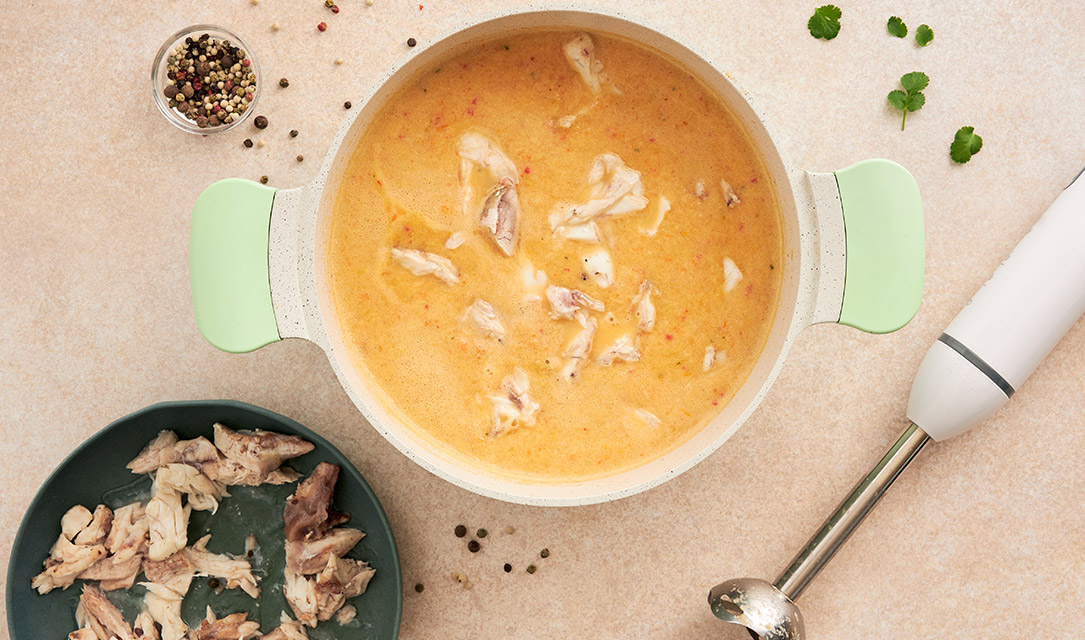 Caldo de sopa de peixe