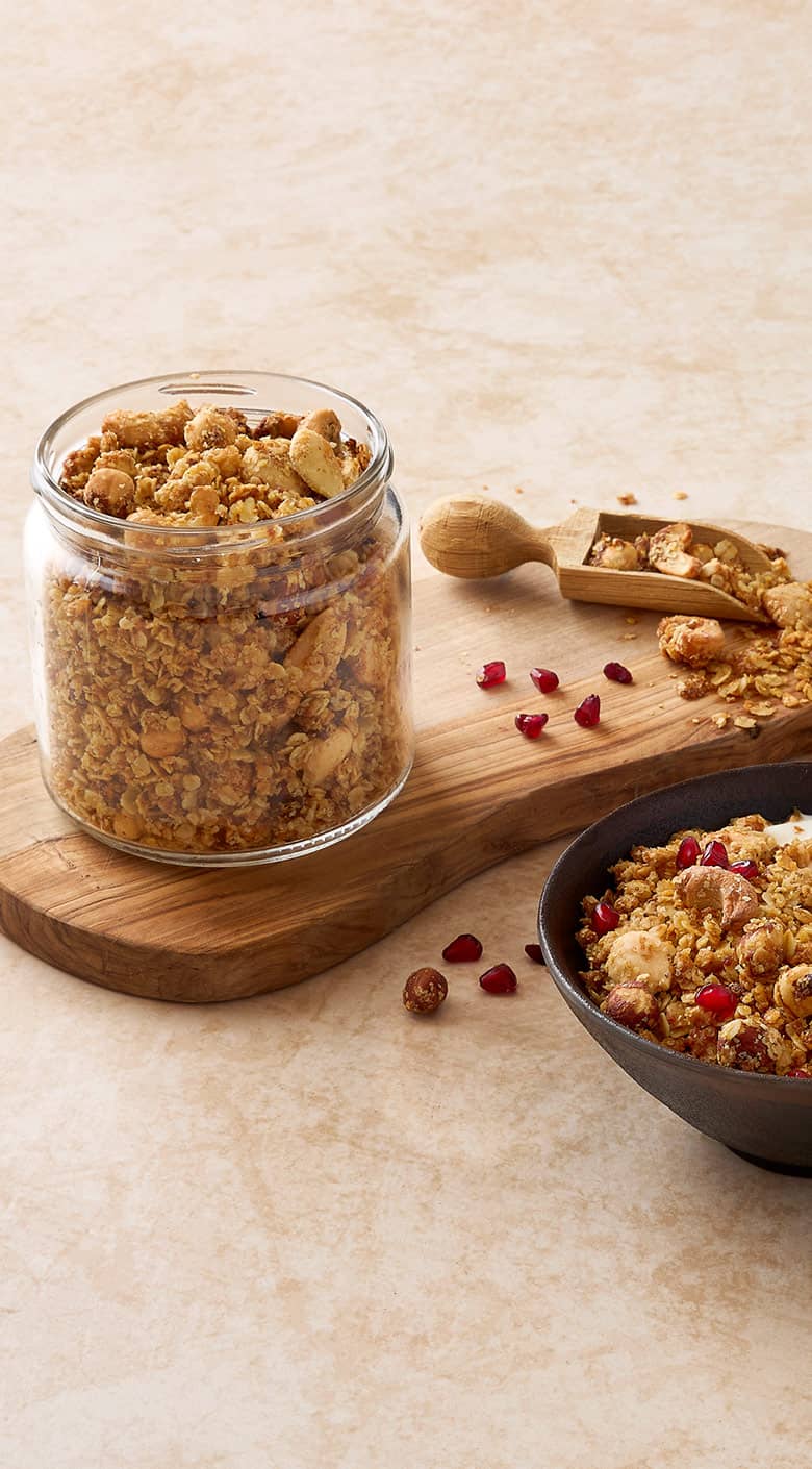 Granola de trigo e frutos secos