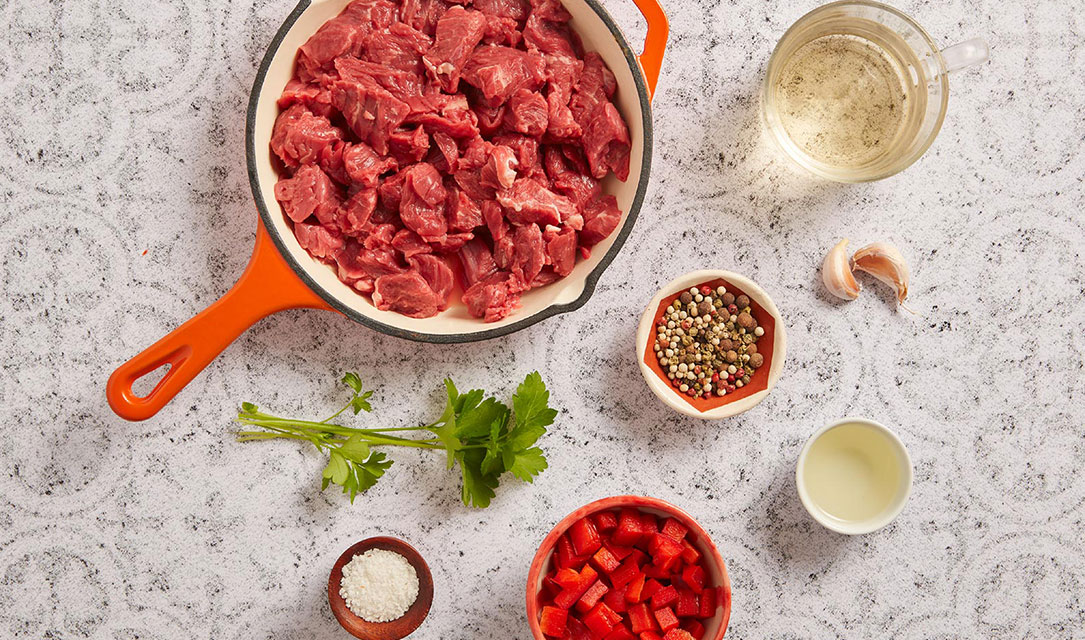 Ingredientes para receita de Pica pau