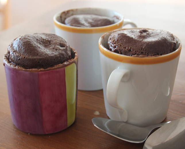 Bolo de caneca de chocolate