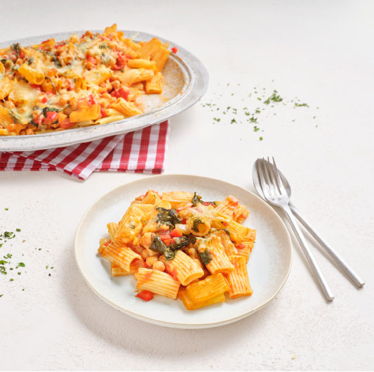 Receita de Massa com Grão Gratinada