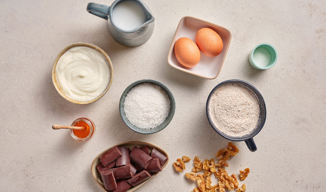 Ingredientes para fazer panquecas