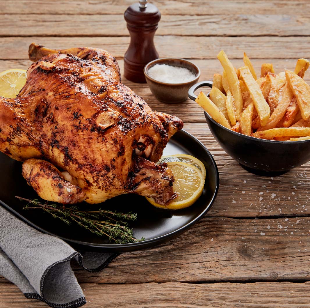Receita de Frango Assado com Batatas Fritas