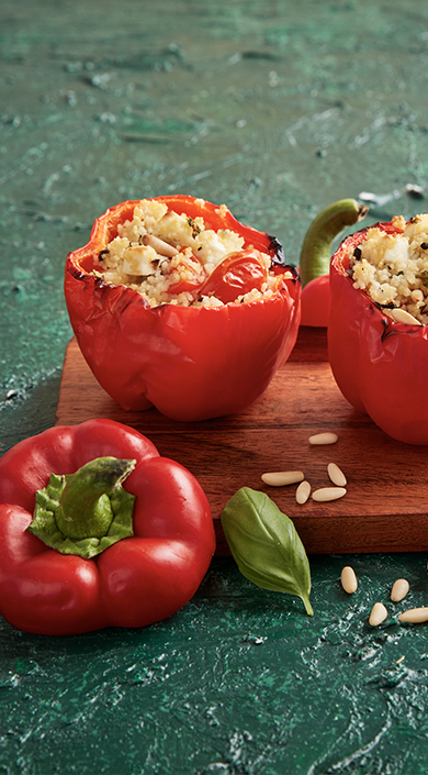 Receita de Pimentos recheados com couscous