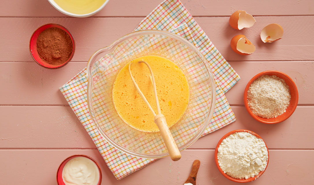 Mistura de ingredientes para queques
