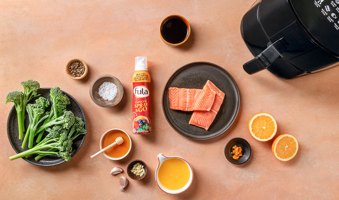 Fula - Receita de Salmão na Air fryer com mel e mostarda